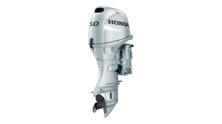 Honda 50hp Outboard, Long Shaft, Remote Control, Power Trim and Tilt
