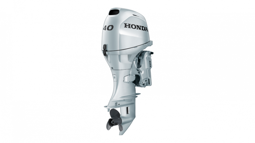 Honda 40hp Outboard, Long Shaft, Remote Control, Power Trim and Tilt, 22 amp and Control Box