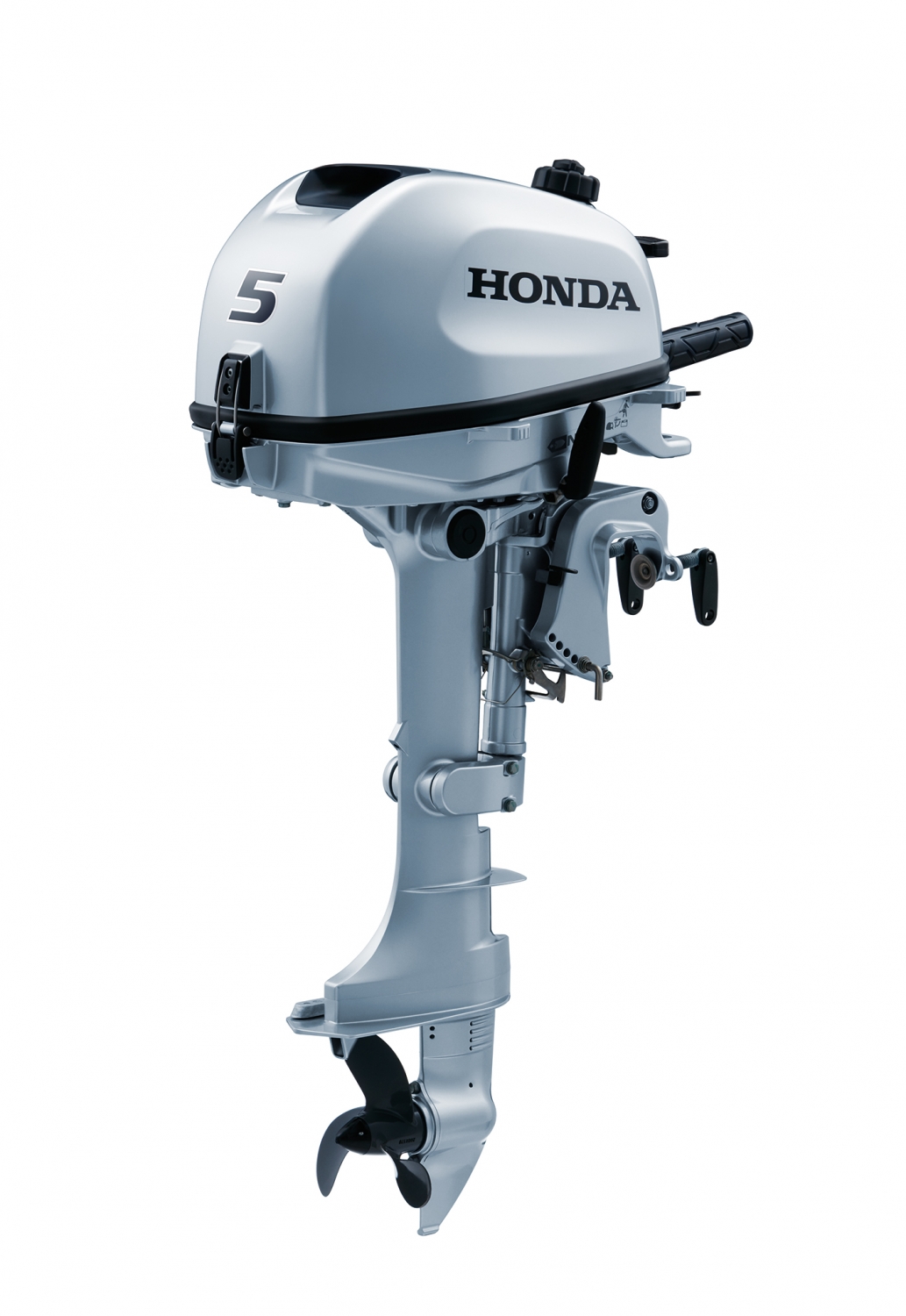 Honda 10hp Outboard, Long Shaft, Recoil Start, Tiller Handle, 6 amp