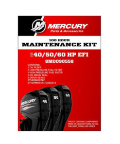Mercury 100hr Maintenance Kit F40hp-F60hp. EFI Models. Standard & Command Thrust Gearbox