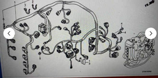 Used Honda BF150hp Outboard Engine Main Engine Wiring Loom Wire Harness - Image 5